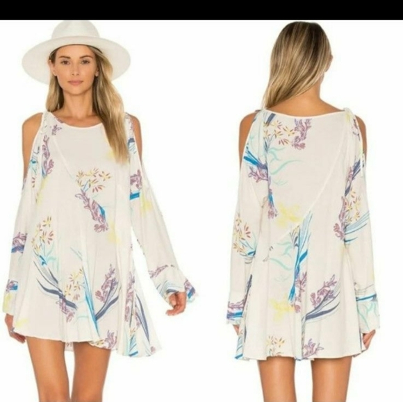 EUC Free People, XS, Cold Shoulder Flowy Mini Dress/Tunic - Picture 2 of 6